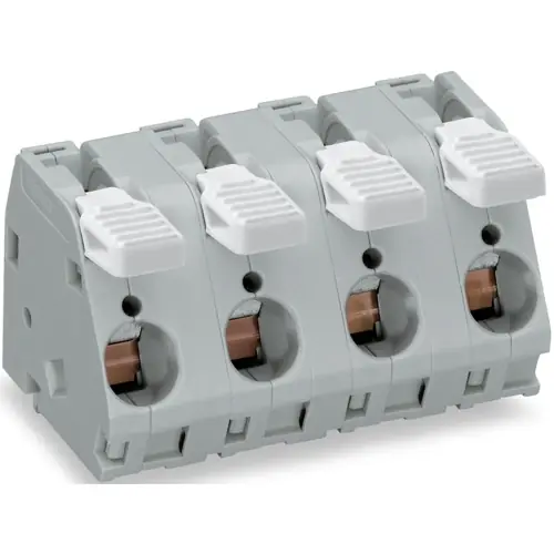 Neue Kollektion Leiterplattenklemme, 7-polig, RM 15 mm, 1,5-16 mm², 76 A, Käfigklemme, grau, 2716-207