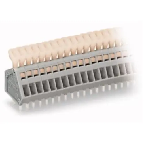 Leiterplattenklemme, 9-polig, RM 2.5 mm, 0,08-0,5 mm², 6 A, Käfigklemme, grau, 233-209 Must-Have