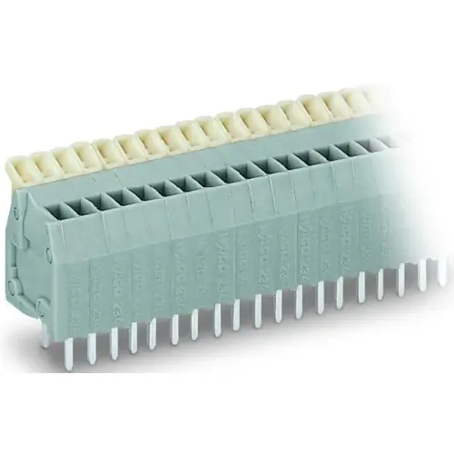 Top-Angebot Leiterplattenklemme, 48-polig, RM 2.5 mm, 0,08-0,5 mm², 6 A, Käfigklemme, grau, 234-248