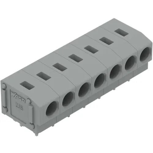 Heißes Angebot Leiterplattenklemme, 7-polig, RM 5 mm, 0,5-2,5 mm², 24 A, Push-in, grau, 235-407