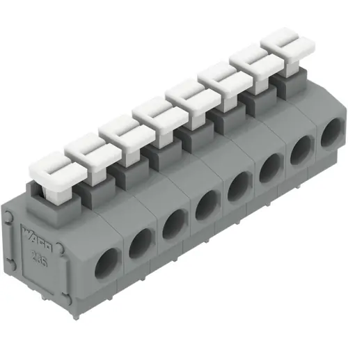 Top-Angebot Leiterplattenklemme, 8-polig, RM 5 mm, 0,2-1,5 mm², 17.5 A, Push-in Käfigklemme, grau, 235-408/331-000