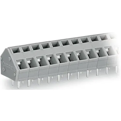 Expressversand Leiterplattenklemme, 12-polig, RM 5 mm, 0,08-2,5 mm², 24 A, Käfigklemme, grau, 236-412/332-000