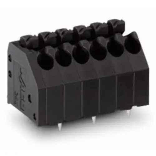 Leiterplattenklemme, 4-polig, RM 3.5 mm, 0,2-1,5 mm², 8 A, Push-in Käfigklemme, schwarz, 250-204/353-604 Sichere Zahlung