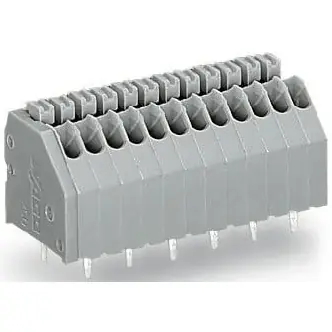 Leiterplattenklemme, 16-polig, RM 2.5 mm, 0,14-0,5 mm², 2 A, Push-in Käfigklemme, grau, 250-416 Direktkauf