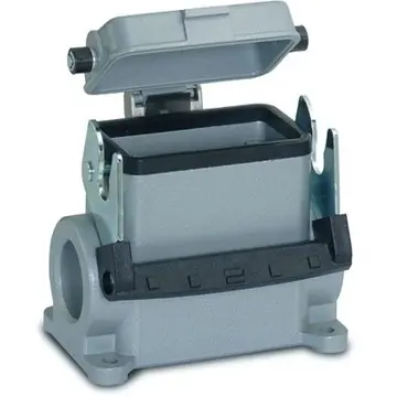 Must-Have Aufbaugehäuse, Baugröße HB24, Aluminiumlegierung, 2 x M25/M32, abgewinkelt, Längsbügelverriegelung, IP65, 79165200