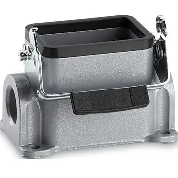 Top-Seller Aufbaugehäuse, Baugröße HB6, Aluminiumlegierung, M25/M32, abgewinkelt, Längsbügelverriegelung, IP65, 79005600