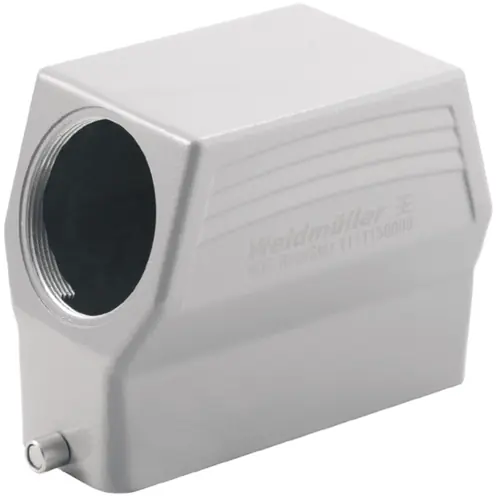 Markenprodukt Tüllengehäuse, Baugröße D64, Aluminiumdruckguss, M50, abgewinkelt, Längsbügelverriegelung, IP65, 1111150000