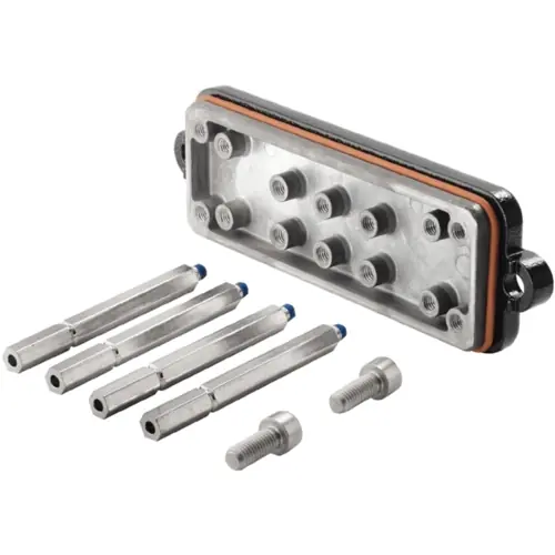 Sonderaktion Abdeckkappe, Baugröße B24, Aluminiumdruckguss, Schraubverriegelung, IP68/IP69K, 1119950000