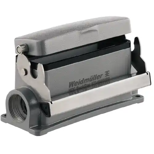 Aufbaugehäuse, Baugröße B24, Aluminiumdruckguss, 2 x PG21, abgewinkelt, Längsbügelverriegelung, IP65, 1214500000 Abverkauf