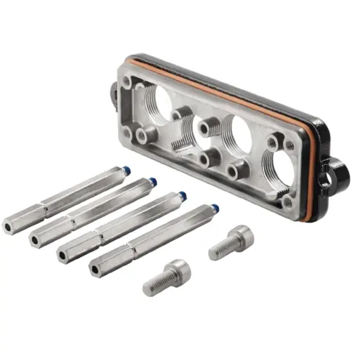 Abdeckkappe, Baugröße B24, Aluminiumdruckguss, 4 x M25, abgewinkelt, Schraubverriegelung, IP68/IP69K, 1220860000 Schnäppchen