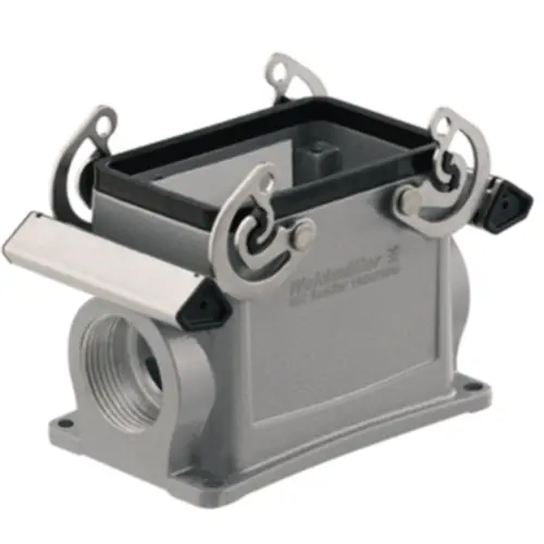 Top-Seller Aufbaugehäuse, Baugröße A32, Aluminiumdruckguss, M25, abgewinkelt, Querbügelverriegelung, IP65, 1903870000