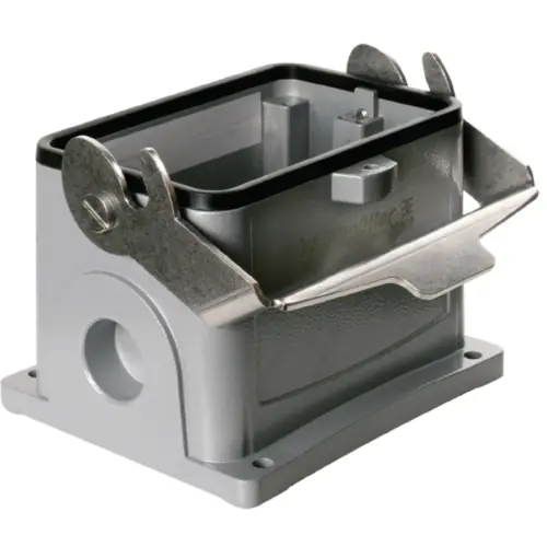 Neuheit Aufbaugehäuse, Baugröße B48, Aluminiumdruckguss, PG29, abgewinkelt, Längsbügelverriegelung, IP65, 1651100000