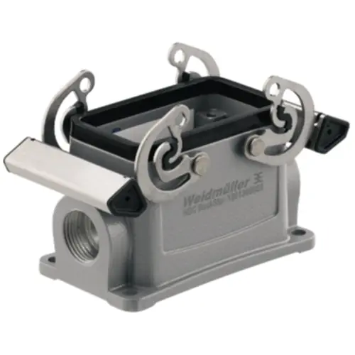 Super-Preis Aufbaugehäuse, Baugröße B10, Aluminiumdruckguss, PG16, abgewinkelt, Querbügelverriegelung, IP65, 1654370000