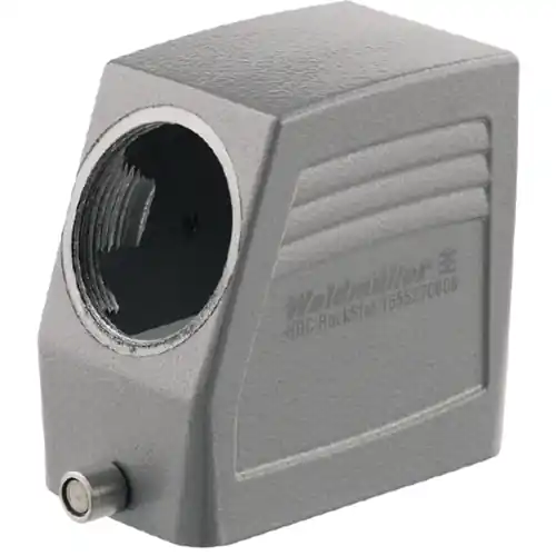 Sonderangebot Tüllengehäuse, Baugröße D24, Aluminiumdruckguss, PG29, abgewinkelt, Längsbügelverriegelung, IP65, 1655270000