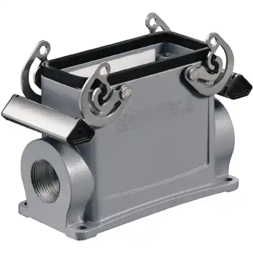 Aufbaugehäuse, Baugröße D40, Aluminiumdruckguss, PG29, abgewinkelt, Querbügelverriegelung, IP65, 1656830000 Begrenztes Angebot