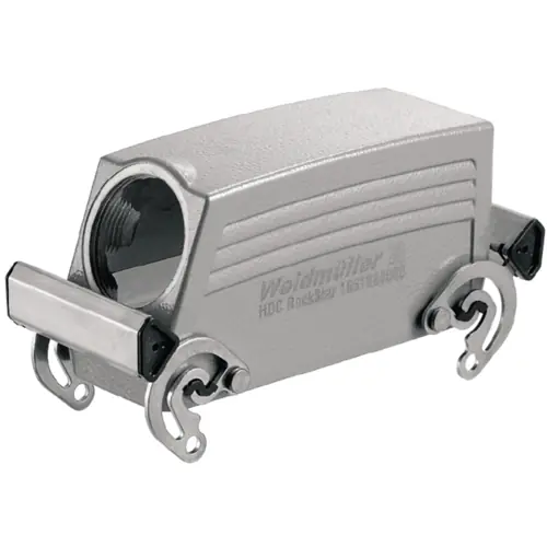 Tüllengehäuse, Baugröße B24, Aluminiumdruckguss, PG21, abgewinkelt, Querbügelverriegelung, IP65, 1661860000 Sonderaktion