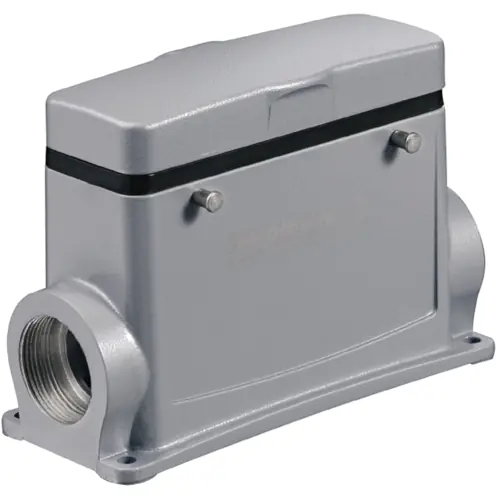 Letzte Chance Aufbaugehäuse, Baugröße D64, Aluminiumdruckguss, PG29, abgewinkelt, Querbügelverriegelung, IP65, 1662280000