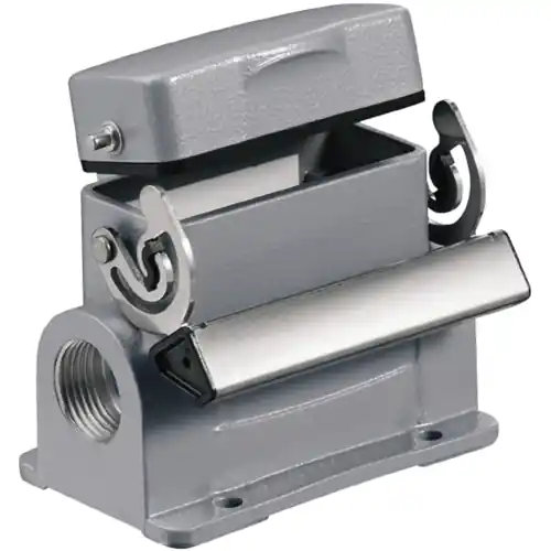 Nur Für Kurze Zeit Aufbaugehäuse, Baugröße A10, Aluminiumdruckguss, 2 x PG16, abgewinkelt, Längsbügelverriegelung, IP65, 1664420000