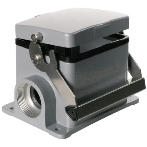 Schneller Versand Aufbaugehäuse, Baugröße A48, Aluminiumdruckguss, PG29, abgewinkelt, Längsbügelverriegelung, IP65, 1666810000