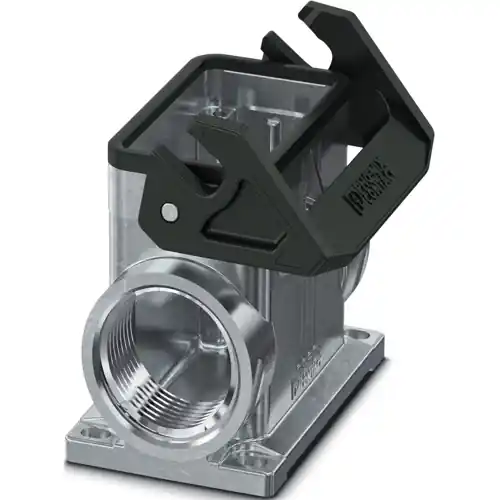 Preiswert Aufbaugehäuse, Baugröße B10, Aluminiumdruckguss, 2 x M25, abgewinkelt, Bügelverriegelung, IP66, 1082578