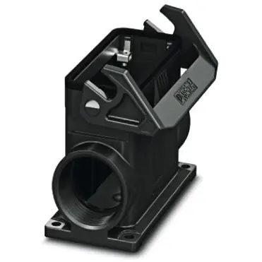 Aufbaugehäuse, Baugröße B16, PA, 2 x M32, abgewinkelt, Längsbügelverriegelung, IP66, 1421363 Geprüft