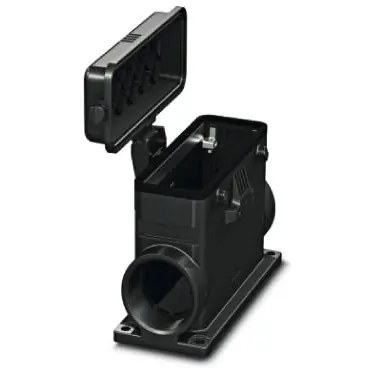 Aufbaugehäuse, Baugröße B24, PA, 2 x M40, abgewinkelt, Querbügelverriegelung, IP66/IP54, 1407666 Top-Seller