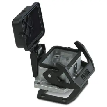 Aufbaugehäuse, Baugröße B6, Aluminiumdruckguss, PG16, gerade, Längsbügelverriegelung, IP66/IP67, 1411319 Neu