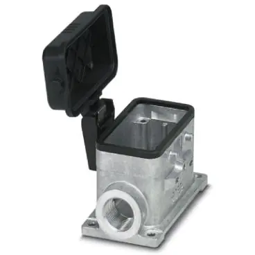 Sale Aufbaugehäuse, Baugröße B10, Aluminiumdruckguss, 2 x M25, abgewinkelt, Querbügelverriegelung, IP66/IP67/IP54, 1412831