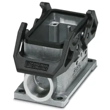 Must-Have Aufbaugehäuse, Baugröße B10, Aluminiumdruckguss, 2 x PG16, abgewinkelt, Querbügelverriegelung, IP66/IP67, 1412837