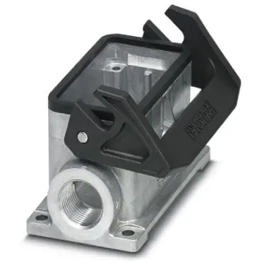 Aufbaugehäuse, Baugröße B10, Aluminiumdruckguss, 2 x M25, abgewinkelt, Längsbügelverriegelung, IP66/IP67, 1412840 Sonderangebot