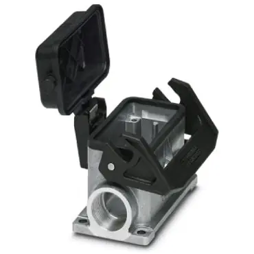 Aufbaugehäuse, Baugröße B10, Aluminiumdruckguss, 2 x PG16, abgewinkelt, Längsbügelverriegelung, IP66/IP67, 1412846 Neu Im Sortiment