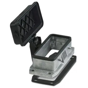 Aufbaugehäuse, Baugröße B16, Aluminiumdruckguss, PG16, gerade, Querbügelverriegelung, IP66/IP67/IP54, 1411328 Geprüft