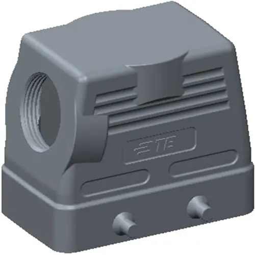 Jetzt Kaufen Gehäuse, Baugröße HB10, Aluminiumdruckguss, M25, abgewinkelt, Clip-Verriegelung, IP65, T1210100125-000