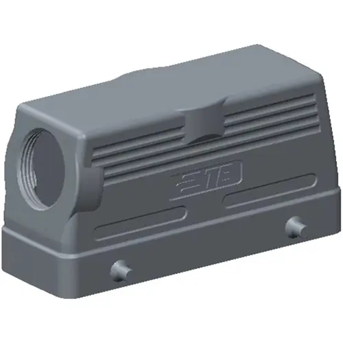 Ausverkauf Gehäuse, Baugröße HB24, Aluminiumdruckguss, PG21, abgewinkelt, Clip-Verriegelung, IP65, T1210246121-000