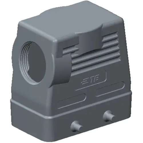 Gehäuse, Baugröße HB16, Aluminiumdruckguss, M40, abgewinkelt, Clip-Verriegelung, IP65, T1230160140-100 Schneller Versand