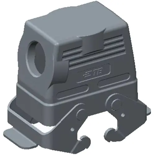 Direktkauf Gehäuse, Baugröße HB10, Aluminiumdruckguss, PG29, abgewinkelt, Clip-Verriegelung, IP65, T1250102125-000