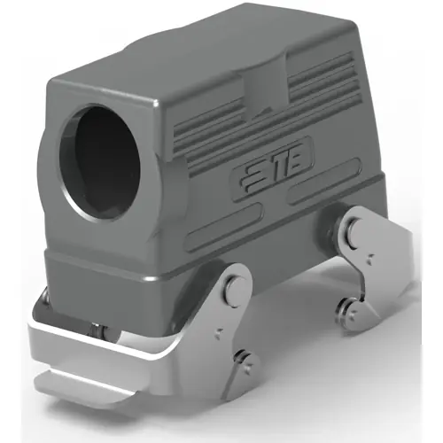 Abverkauf Gehäuse, Baugröße HB16, Aluminiumdruckguss, PG21, abgewinkelt, Clip-Verriegelung, IP65, T1250163121-000