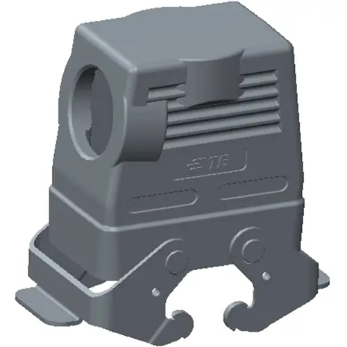 Sichere Zahlung Gehäuse, Baugröße HB10, Aluminiumdruckguss, PG16, abgewinkelt, Clip-Verriegelung, IP65, T1270102121-000