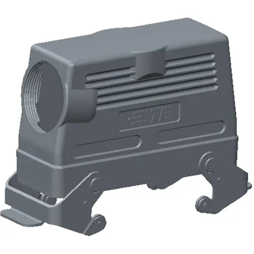 Jetzt Kaufen Gehäuse, Baugröße HB24, Aluminiumdruckguss, M40, abgewinkelt, Clip-Verriegelung, IP68, T1270245140-000