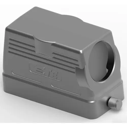 Abverkauf Gehäuse, Baugröße HB16, Aluminiumdruckguss, M32, abgewinkelt, Clip-Verriegelung, IP65, T1310160132-000