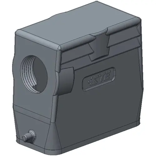 Gehäuse, Baugröße HA10, Aluminiumdruckguss, PG16, abgewinkelt, Clip-Verriegelung, IP65, T1319100116-000 Neue Ware