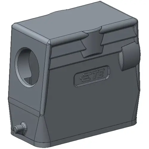 Gehäuse, Baugröße HA10, Aluminiumdruckguss, 2 x M20, abgewinkelt, Clip-Verriegelung, IP65, T1319100220-000 Kracherpreis