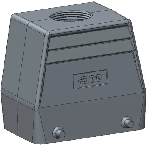 Highlight Gehäuse, Baugröße HA32, Aluminiumdruckguss, M50, gerade, Clip-Verriegelung, IP65, T1329320150-000