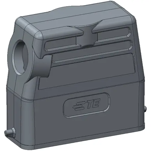 Gehäuse, Baugröße HA16, Aluminiumdruckguss, M20, abgewinkelt, Clip-Verriegelung, IP65, T1339160120-000 Echt