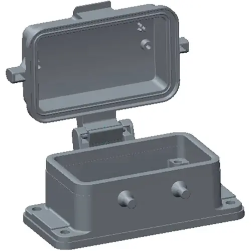 Gehäuse, Baugröße HB10, Aluminiumdruckguss, 2 x PG21, gerade, Clip-Verriegelung, IP65, T1430100000-000 Aktuell