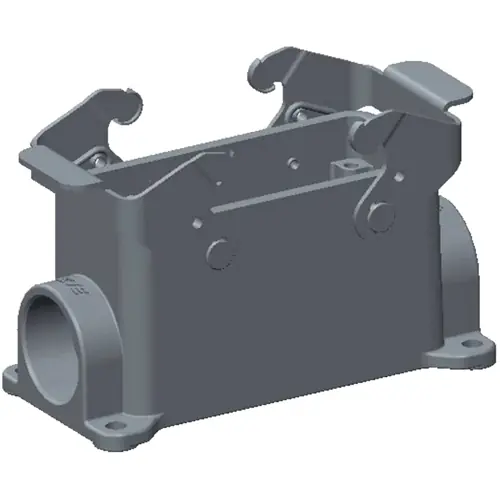 Markenware Gehäuse, Baugröße HB16, Aluminiumdruckguss, PG21, abgewinkelt, Clip-Verriegelung, IP65, T1440162121-000