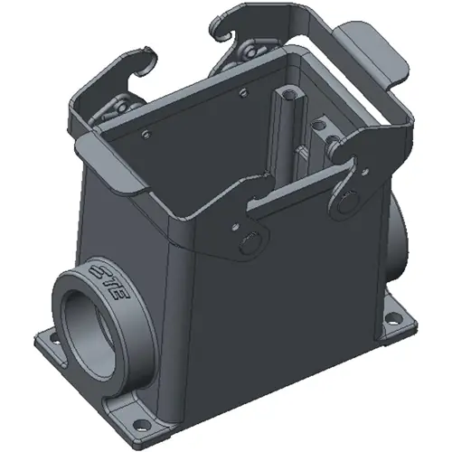 Sonderaktion Gehäuse, Baugröße HA32, Aluminiumdruckguss, M32, abgewinkelt, Clip-Verriegelung, IP65, T1449320132-000