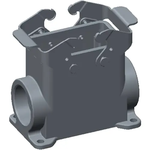 Direktkauf Gehäuse, Baugröße HB10, Aluminiumdruckguss, PG16, abgewinkelt, Clip-Verriegelung, IP65, T1470102232-000