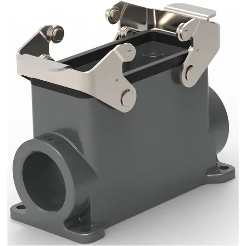 Rabatt Gehäuse, Baugröße HB16, Aluminiumdruckguss, M32, abgewinkelt, Clip-Verriegelung, IP65, T1470161132-000