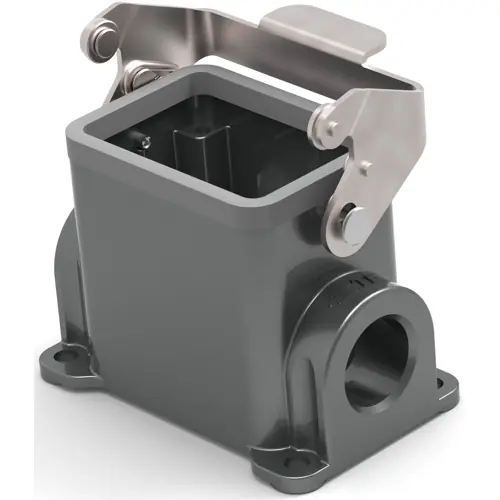 Gehäuse, Baugröße HB6, Aluminiumdruckguss, 2 x M20, abgewinkelt, Clip-Verriegelung, IP65, T1610062220-000 Billig